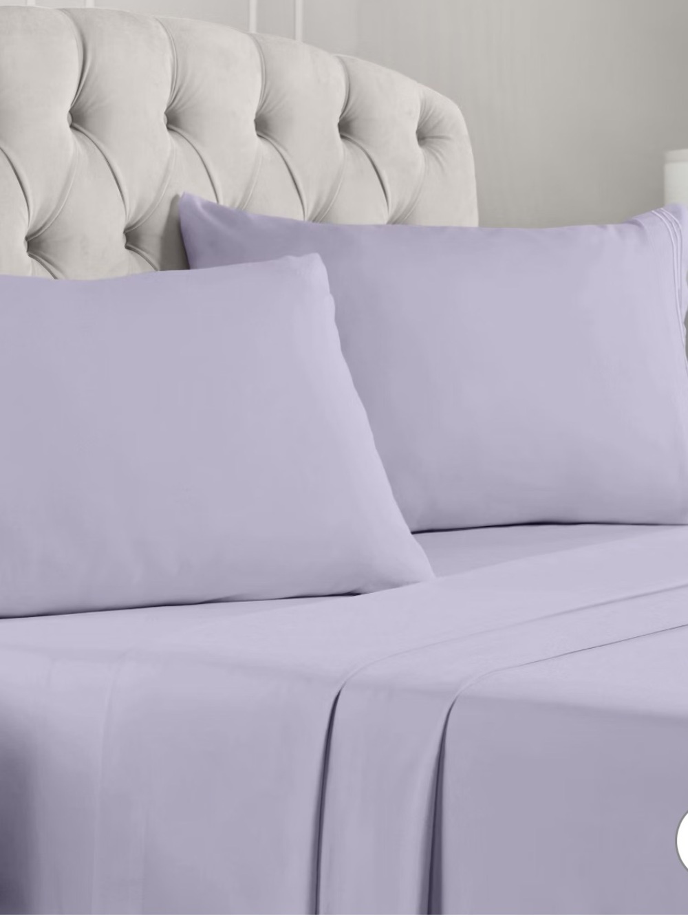 Mellanni 1800 Brushed Microfiber Bed Sheets King Lavender 4-Piece Set Soft